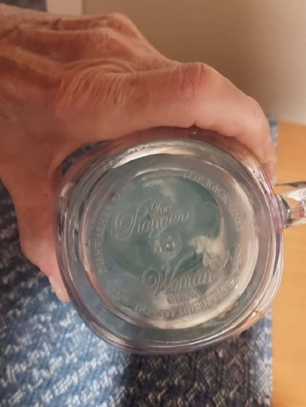 The Pioneer Woman Aqua Floral Mason Mug with Straw EUC.